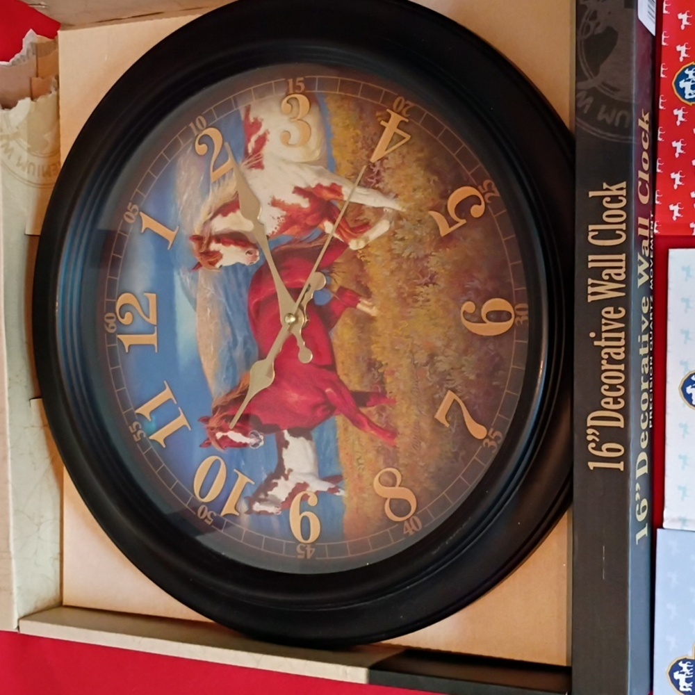 Wall Clock with horse design, The Breyer Book Collection